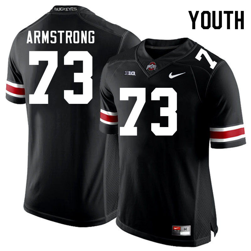 Ohio State Buckeyes Devontae Armstrong Youth #73 Authentic Black College Football Jersey 2404YVTP2